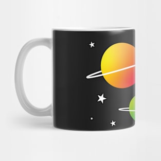 Illustrated Planets and stars Mug